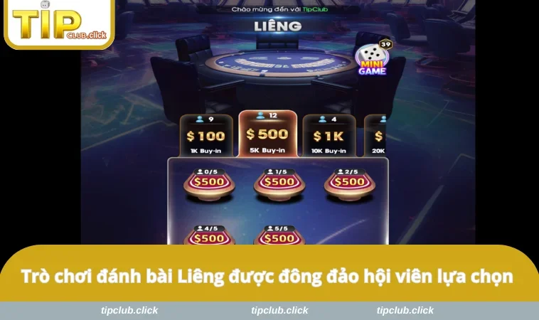 Trò chơi đánh bài liêng được đông đảo hội viên lựa chọn