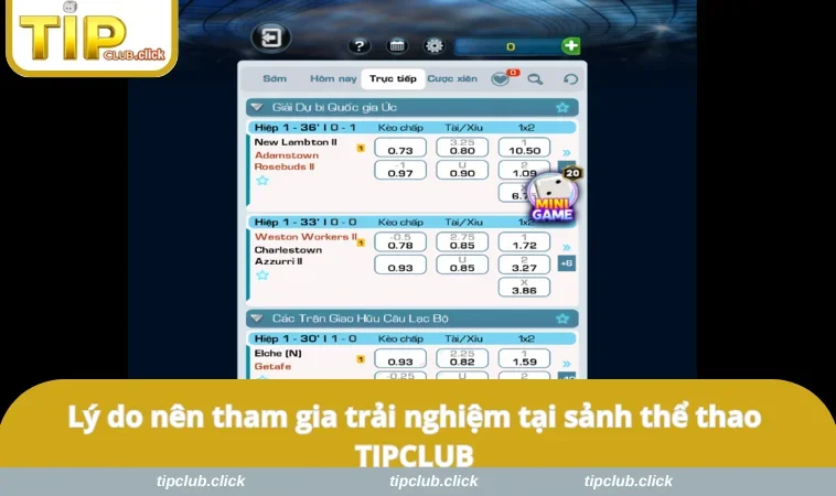 Lý do nên tham gia trải nghiệm tại sảnh thể thao TIPCLUB